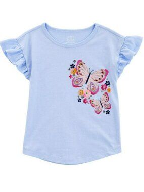 NWT. CARTER'S Baby Girls Butterfly Flutter Tee